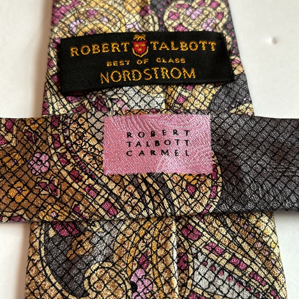 Robert Talbott Best of Class Nordstrom Silk Tie 60' Gray, Silver,… - Picture 3 of 7